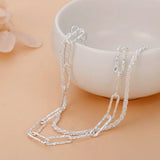 925 Silver Double-Deck Chain Bracelet For Women