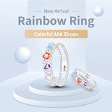 925 Silver Twists Line & Heart Shaped CZ Ring Set