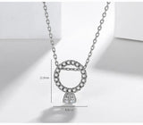 925 Silver Diamond Ring Pendant Necklace for Women