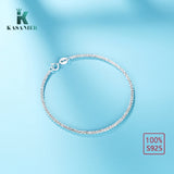 925 Sterling Silver Chains Bracelet For Women Girls Dual Use Jewelry