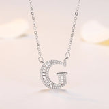 925 Silver A-Z Letter Pendant Necklace Initial Name Jewelry