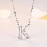 925 Silver A-Z Letter Pendant Necklace Initial Name Jewelry