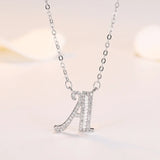 925 Silver A-Z Letter Pendant Necklace Initial Name Jewelry