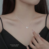 925 Silver Tassel Zircon Pendant Necklace for Women