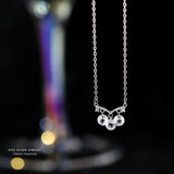 925 Silver Tassel Zircon Pendant Necklace for Women