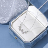925 Silver Zircon Stars Pendant Necklace Choker
