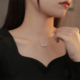 925 Silver Zircon Stars Pendant Necklace Choker