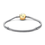 925 Silver Star Clasp Snake Chain Bracelet
