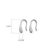 925 Silver Curved Bar Drop Earrings Ear Jewelry
