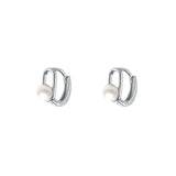 925 Silver Petite Pearl Stud Earrings French Elegance Jewelry