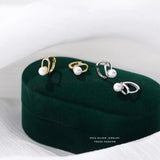 925 Silver Petite Pearl Stud Earrings French Elegance Jewelry