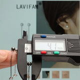 925 Silver Tassel Line Earrings Single Zircon Screw Bead Earrings