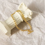 925 Silver 18K Bead Chain Bracelet Women Light Party Wedding Jewelry Gift
