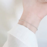 925 Silver 2MM Bead Chain Bracelet Classic Jewelry Gift