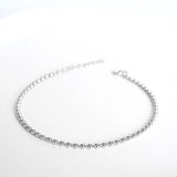 925 Silver 2MM Bead Chain Bracelet Classic Jewelry Gift
