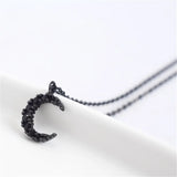 925 Silver Moon Pendant Necklace Women Classic Jewelry Gift