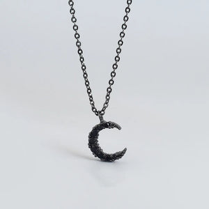 925 Silver Moon Pendant Necklace Women Classic Jewelry Gift