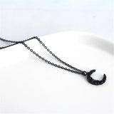 925 Silver Moon Pendant Necklace Women Classic Jewelry Gift
