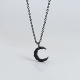 925 Silver Moon Pendant Necklace Women Classic Jewelry Gift