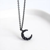 925 Silver Moon Pendant Necklace Women Classic Jewelry Gift