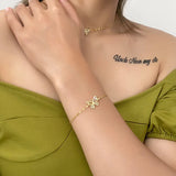 925 Silver Butterfly Chain Bracelet Women Adjustable Party Jewelry