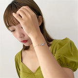 925 Silver Butterfly Chain Bracelet Women Adjustable Party Jewelry