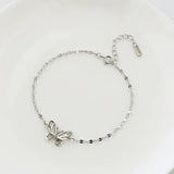 925 Silver Butterfly Chain Bracelet Women Adjustable Party Jewelry