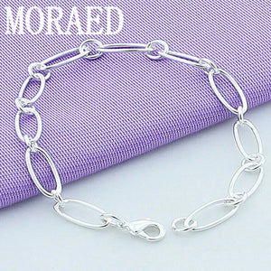 925 Silver Chain Bracelet for Women Wedding Party Jewelry