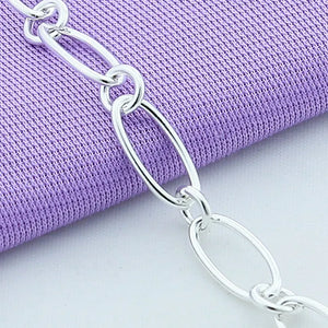 925 Silver Chain Bracelet for Women Wedding Party Jewelry
