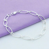 925 Silver Chain Bracelet for Women Wedding Party Jewelry