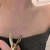 925 Silver Charm Diamond Planet Pendant Necklace Women Wedding Jewelry