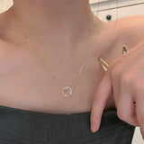 925 Silver Charm Diamond Planet Pendant Necklace Women Wedding Jewelry