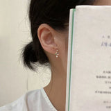 925 Silver Christmas Tree Stud Earrings with Crystals