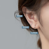 925 Sterling Silver Circle Round Hoop Earrings Small Earring Geometric Silver S9