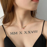 925 Silver Zircon Pendant Tassel Chain Necklace Women Party Jewelry