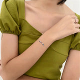 Sterling Silver Crystal Bracelet Women Party Jewelry Gift