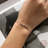 Sterling Silver Crystal Bracelet Women Party Jewelry Gift