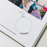 925 Silver Crystal Bracelet Women Party Jewelry Gift