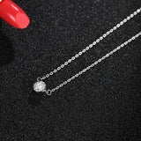 925 Silver Crystal Clavicle Chain Necklace Women Wedding Jewelry