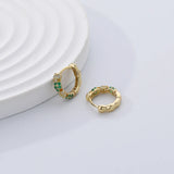 925 Silver CZ Hoop Earrings Wedding Jewelry