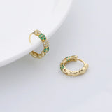 925 Silver CZ Hoop Earrings Wedding Jewelry