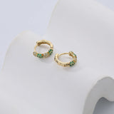 925 Silver CZ Hoop Earrings Wedding Jewelry