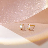 925 Silver Zircon Stud Earrings Wedding