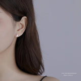925 Silver Zircon Stud Earrings Wedding