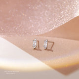925 Silver Zircon Stud Earrings Wedding