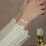 925 Silver Daisy Flower Bracelet for Women Girl Jewelry
