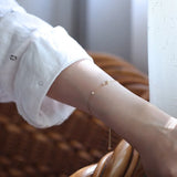 925 Silver Heart Rose Flower Bracelet 14k Plating