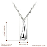 925 Silver Small Water Drop Necklace Women Engagement Wedding Gift