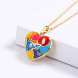 925 Silver LOVE Letter Heart Pendant Necklace Wedding Party Jewelry