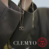 925 Silver Diamond Envelope Pendant Necklace for Women